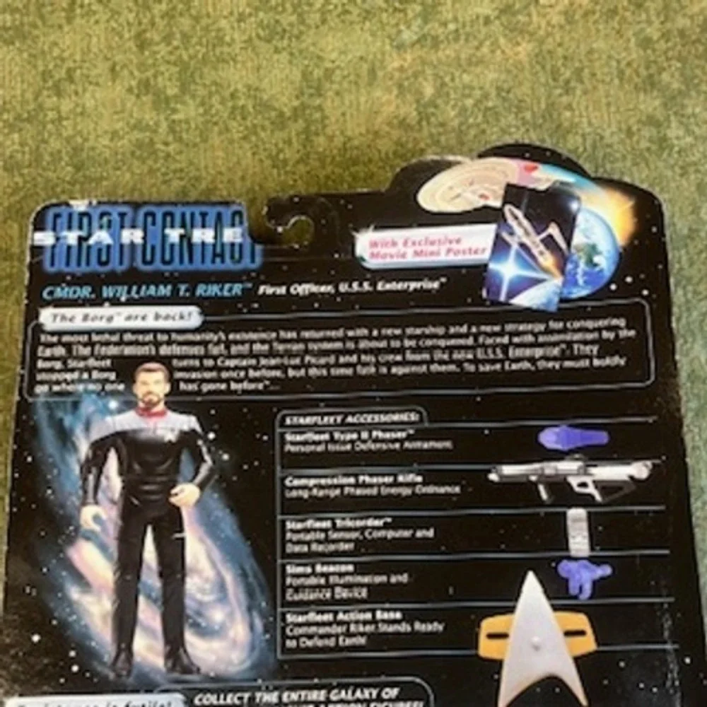 Star Trek First Contact William T Riker Playmates Figure‎ 16102 1996 NEW